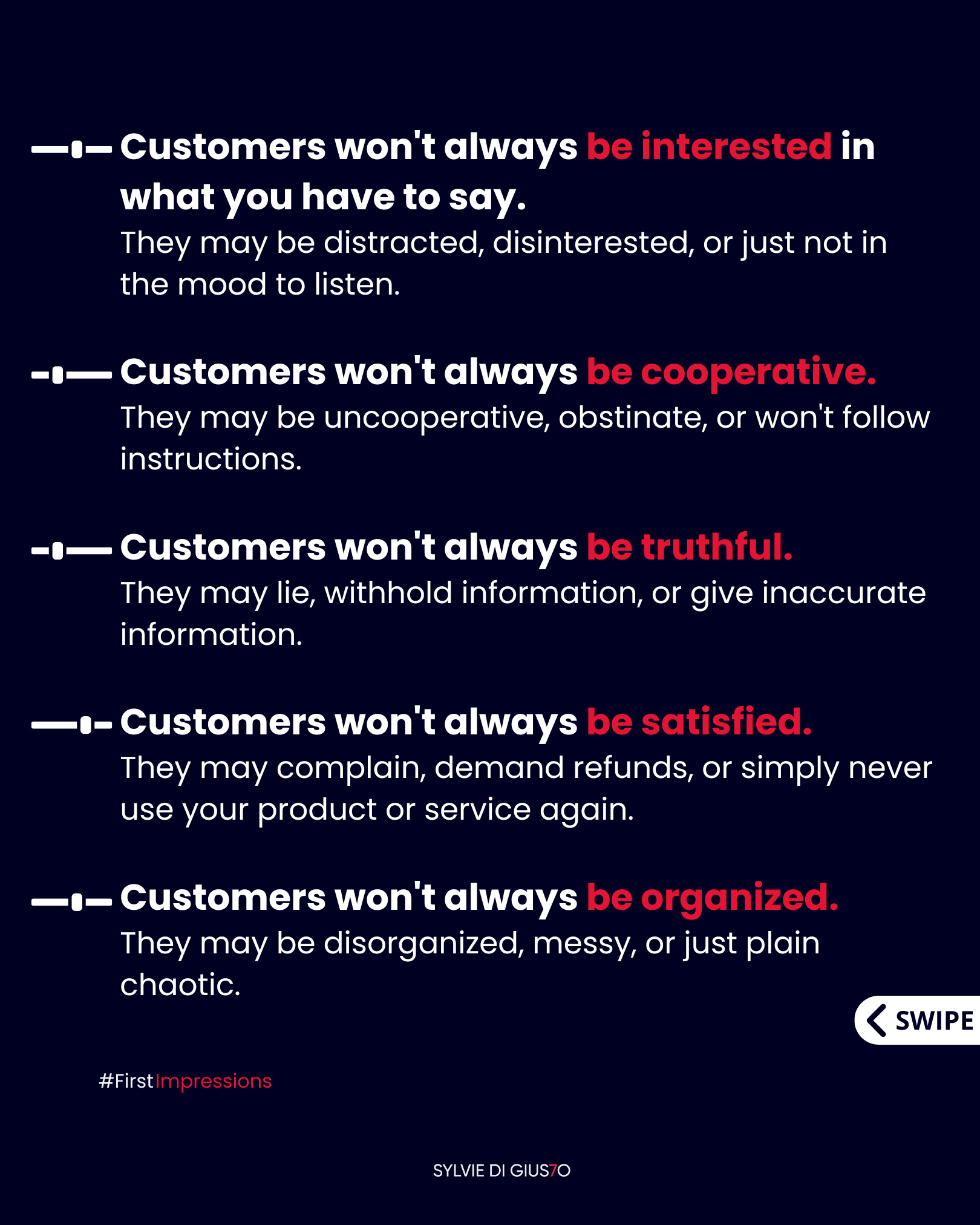 Customer behavior
