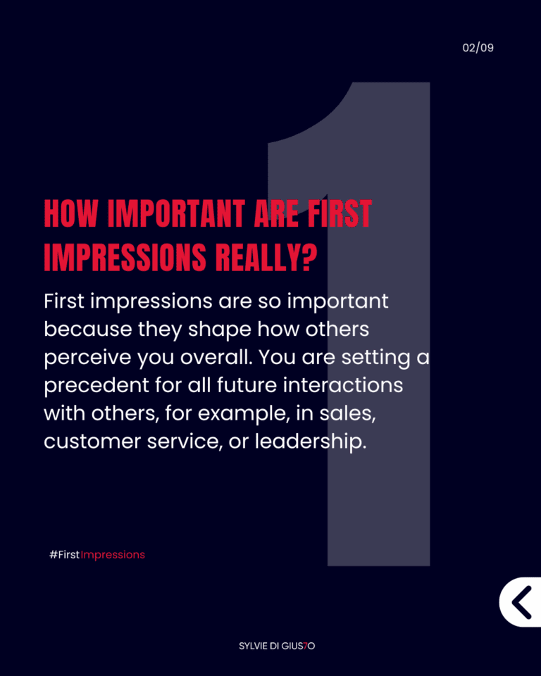How important are first impressions?