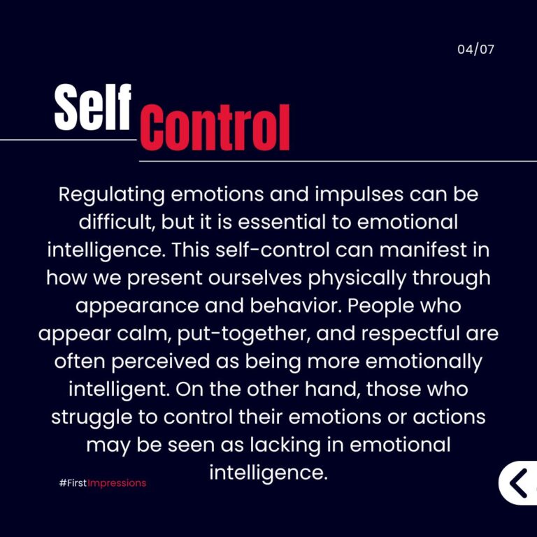 Emotional Intelligence and First Impressions
