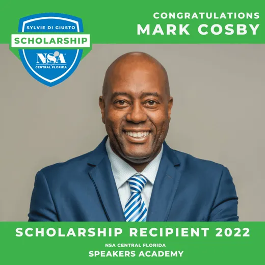 Mark Cosby, Sylvie di Giusto Scholarship recipient 2022