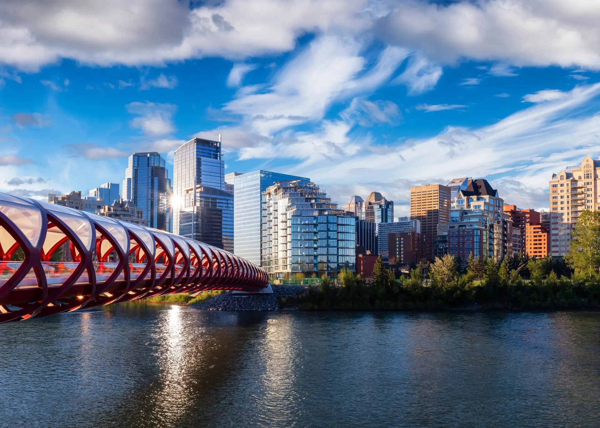 The Calgary Tower rising above downtown Calgary, for Sylvie di Giusto, international keynote speaker in Calgary