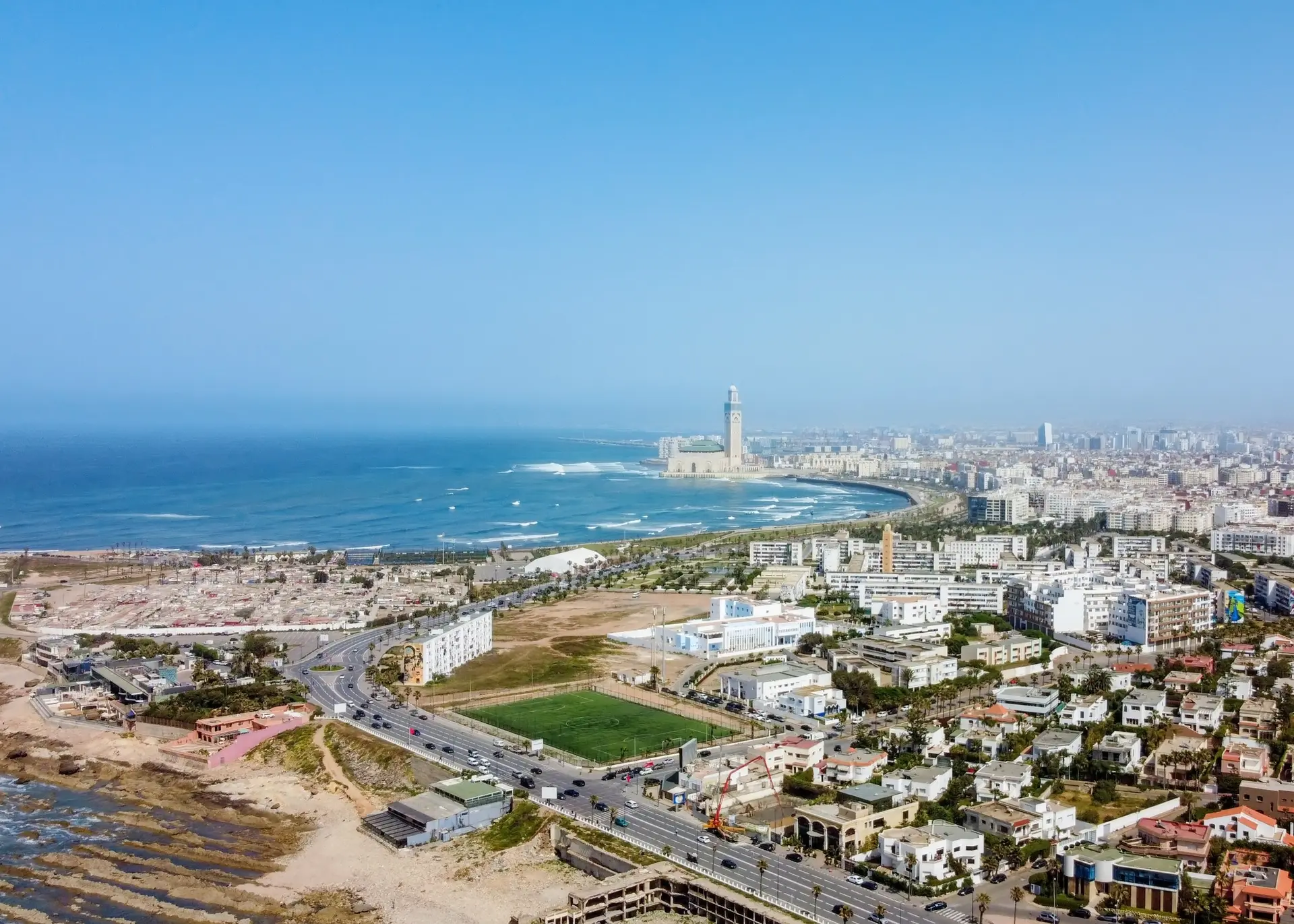 The Hassan II Mosque and its minaret on the Atlantic coast of Casablanca, for Sylvie di Giusto, international keynote speaker in Casablanca