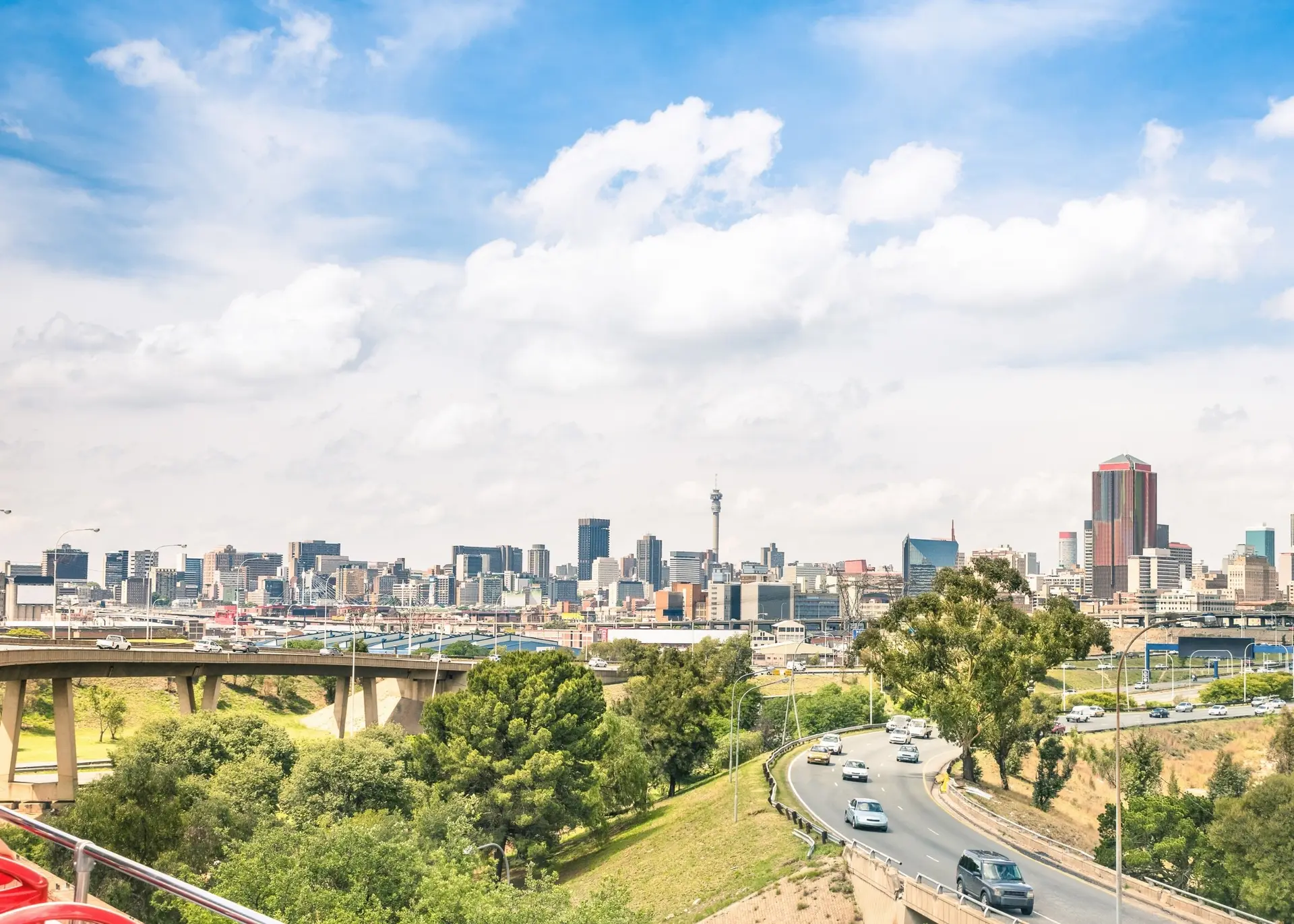 Hillbrow Tower and the Johannesburg skyline, for Sylvie di Giusto, international keynote speaker in Johannesburg