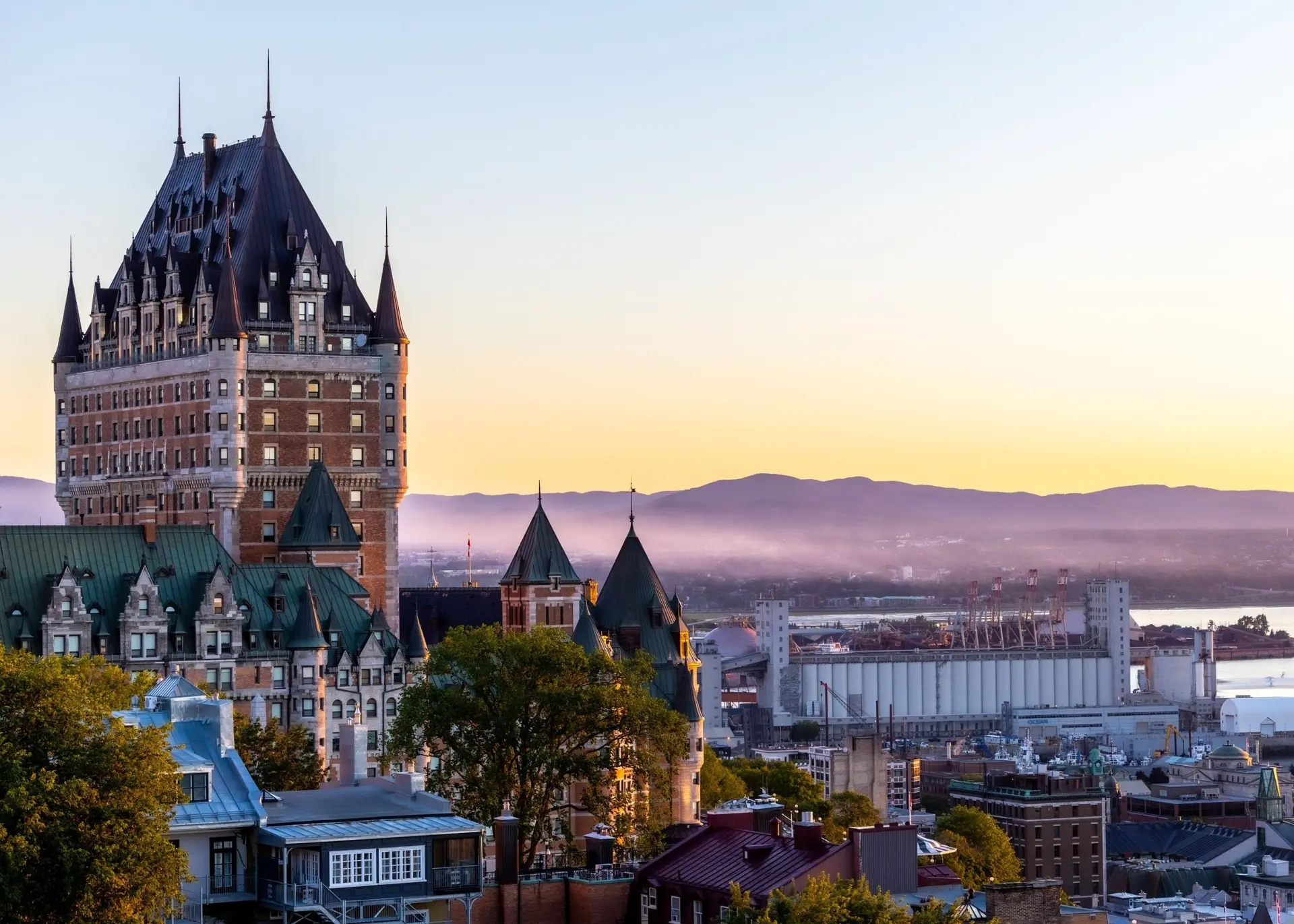 The Fairmont Le Château Frontenac towering over Old Québec, for Sylvie di Giusto, international keynote speaker in Quebec City