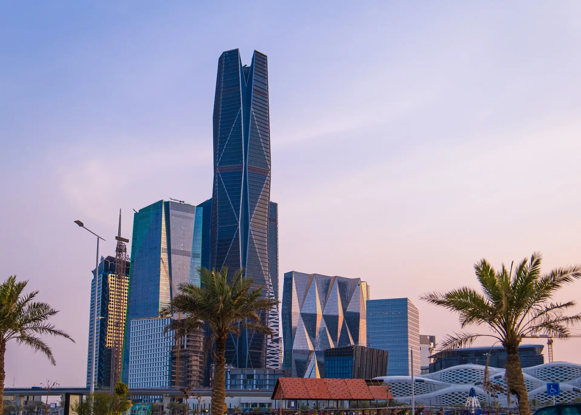 The Kingdom Centre tower on the Riyadh skyline, for Sylvie di Giusto, international keynote speaker in Riyadh