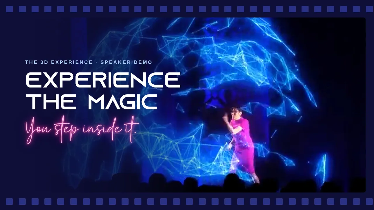 Speaker demo: Experience the magic, Sylvie di Giusto’s 3D immersive keynote